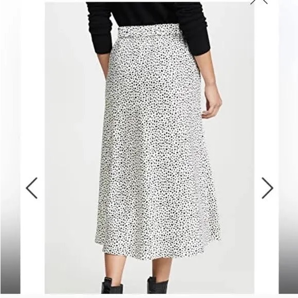 Hatch Lucie Skirt In White Cheetah